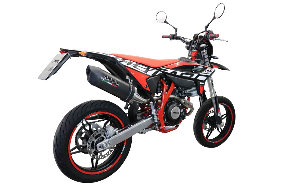 Escape compatível com Beta RR 125 4T Enduro 2021-2024, Furore Evo4 Poppy, Escape legal, homologado, silenciador com catalisador, db killer removível e tubo de ligação específico 