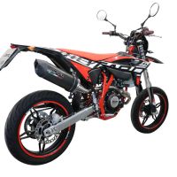 Escape compatível com Beta RR 125 4T Enduro 2021-2024, Furore Evo4 Poppy, Escape legal, homologado, silenciador com catalisador, db killer removível e tubo de ligação específico 
