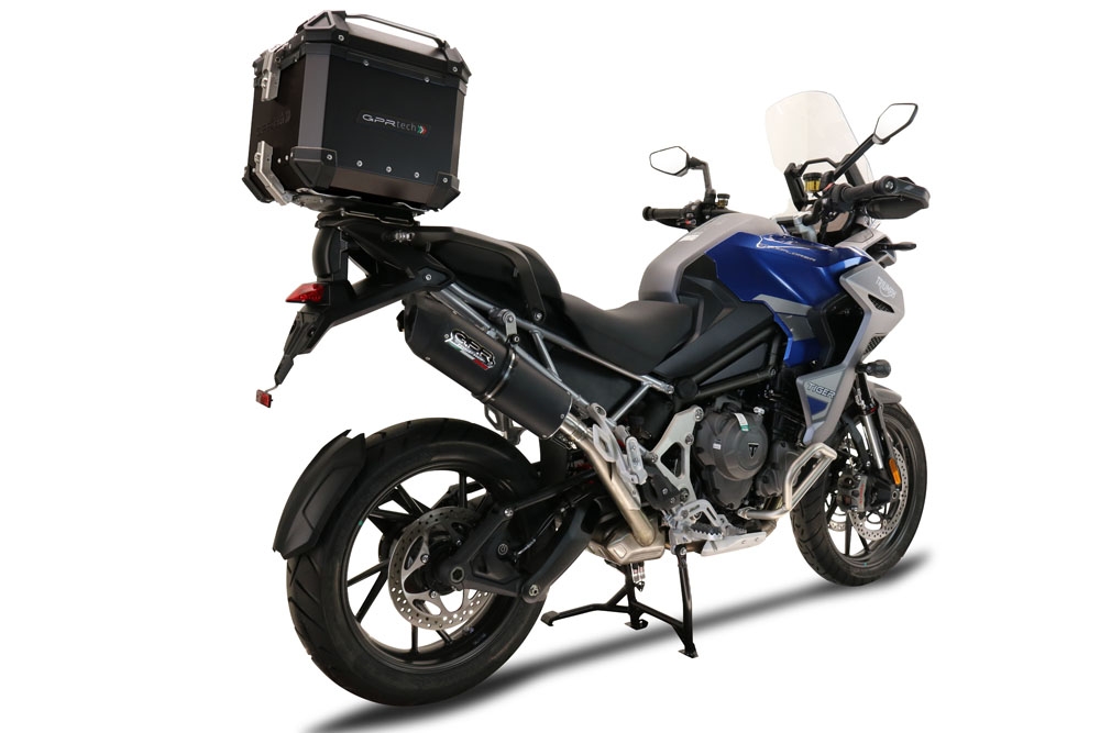 Top case em alumínio, cor preta com placa específica incluída Top case maletas GPR TECH compatível com Triumph Tiger 900 2020/2023 e5