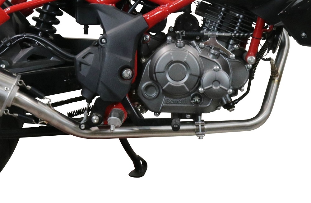 Escape compatível com Benelli Bn 125 2021-2024, Furore Evo4 Poppy, Sistema homologado com catalisador linha completa, silencioso mais coletor 