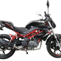 Escape compatível com Benelli Bn 125 2021-2024, Furore Evo4 Poppy, Sistema homologado com catalisador linha completa, silencioso mais coletor 