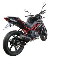 Escape compatível com Benelli Bn 125 2021-2024, M3 Black Titanium, Sistema homologado com catalisador linha completa, silencioso mais coletor 