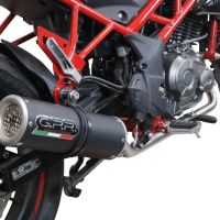 Escape compatível com Benelli Bn 125 2021-2024, M3 Black Titanium, Sistema homologado com catalisador linha completa, silencioso mais coletor 