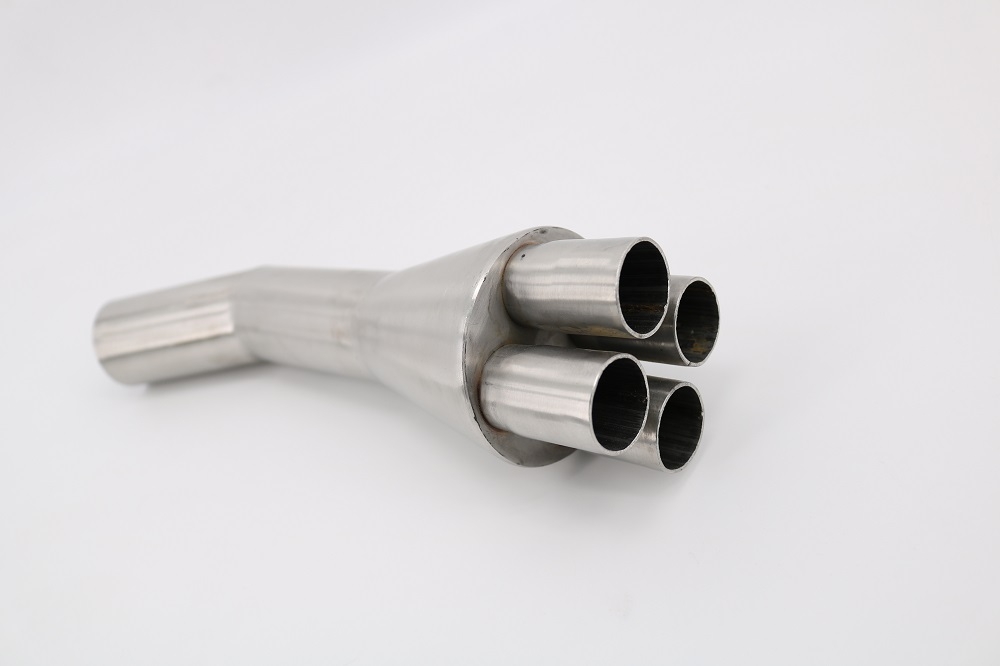 Escape compatível com Bmw K 100 1983-1994, Cafè Racer 4in1, Sistema racing Tubo de ligação 4in1 Transformação Cafe Racer 