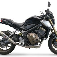 Escape compatível com Honda Cbr 650 F 2017-2018, Deeptone Inox, Sistema homologado com catalisador linha completa, silencioso mais coletor 