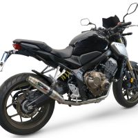 Escape compatível com Honda Cbr 650 F 2017-2018, Deeptone Inox, Sistema homologado com catalisador linha completa, silencioso mais coletor 