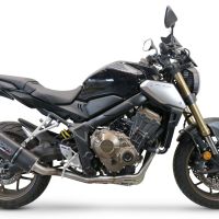 Escape compatível com Honda Cb 650 R 2019-2020, Furore Evo4 Nero, Sistema homologado com catalisador linha completa, silencioso mais coletor 