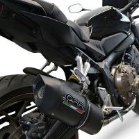 Escape compatível com Honda Cb 650 R 2019-2020, Furore Evo4 Nero, Sistema homologado com catalisador linha completa, silencioso mais coletor 