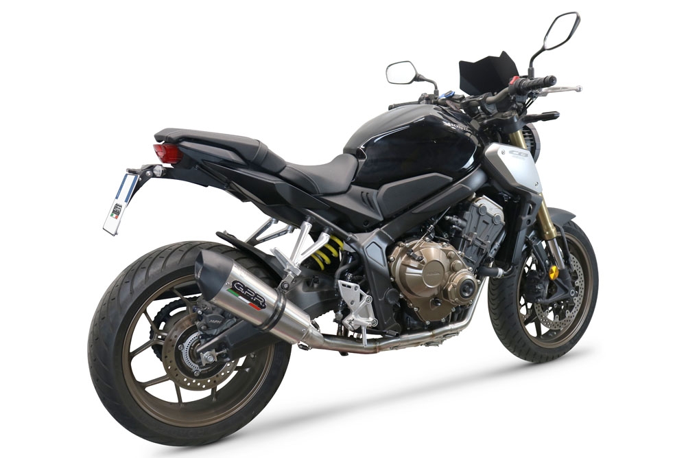 GPR escape compatível com  Honda Cbr 650 F 2017-2018, New Grand Prix Evo Titanium, Sistema homologado com catalisador linha completa, silencioso mais coletor 
