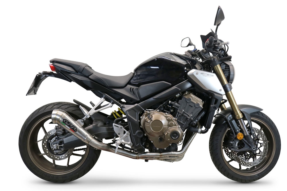 Escape compatível com Honda Cb 650 R 2019-2020, Powercone Evo, Sistema homologado com catalisador linha completa, silencioso mais coletor 