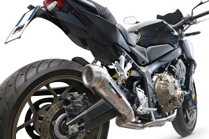 Escape compatível com Honda Cb 650 R 2019-2020, Powercone Evo, Sistema homologado com catalisador linha completa, silencioso mais coletor 