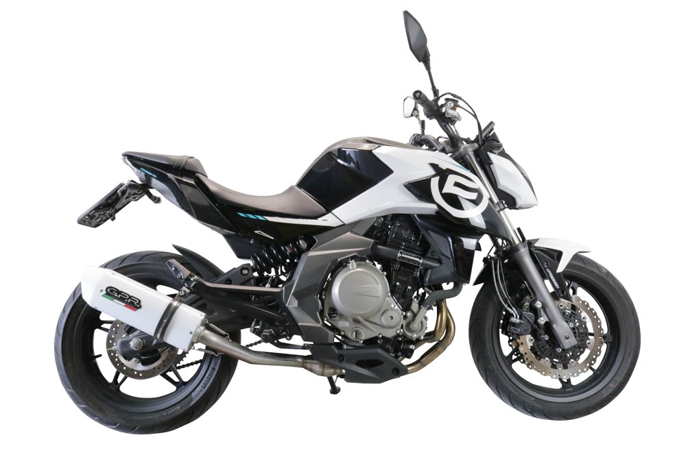 Escape compatível com Cf Moto 650 Nk 2021-2024, Albus Evo4, Escape legal, homologado, silenciador com catalisador, db killer removível e tubo de ligação específico 