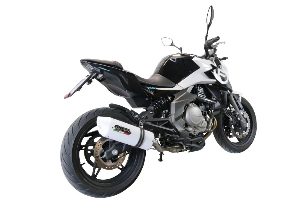 Escape compatível com Cf Moto 650 Nk 2021-2024, Albus Evo4, Escape legal, homologado, silenciador com catalisador, db killer removível e tubo de ligação específico 
