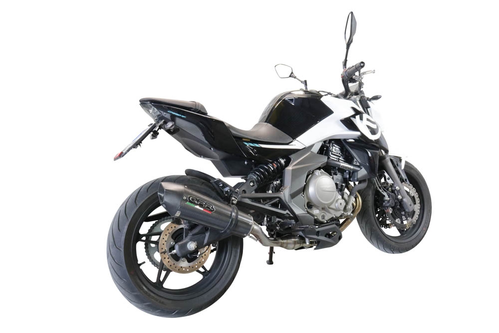GPR escape compatível com  Cf Moto 400 NK 2019-2020, New Grand Prix Evo Poppy, Escape legal, homologado, silenciador com catalisador, db killer removível e tubo de ligação específico 