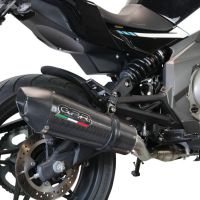 GPR escape compatível com  Cf Moto 400 NK 2019-2020, New Grand Prix Evo Poppy, Escape legal, homologado, silenciador com catalisador, db killer removível e tubo de ligação específico 