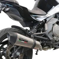 GPR escape compatível com  Cf Moto 400 NK 2019-2020, New Grand Prix Evo Titanium, Escape legal, homologado, silenciador com catalisador, db killer removível e tubo de ligação específico 