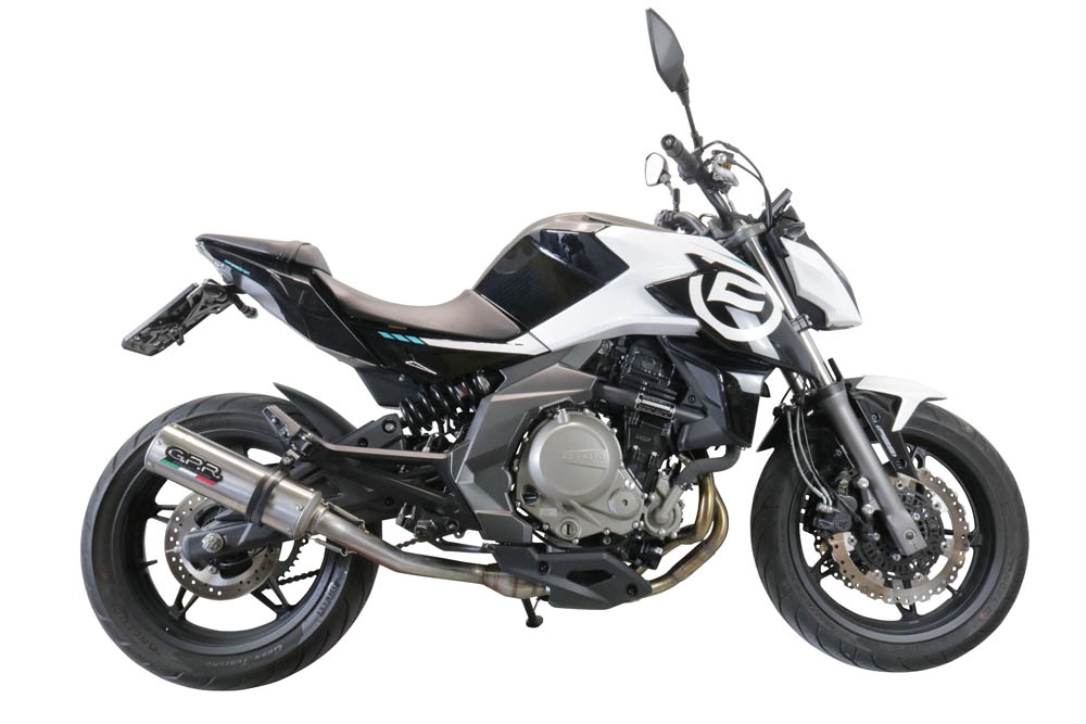Escape compatível com Cf Moto 400 NK 2019-2020, M3 Inox , Escape legal, homologado, silenciador com catalisador, db killer removível e tubo de ligação específico 