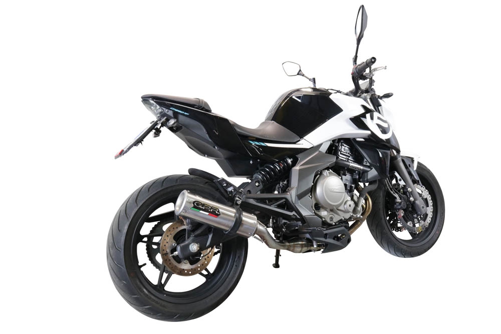 Escape compatível com Cf Moto 400 NK 2019-2020, M3 Inox , Escape legal, homologado, silenciador com catalisador, db killer removível e tubo de ligação específico 