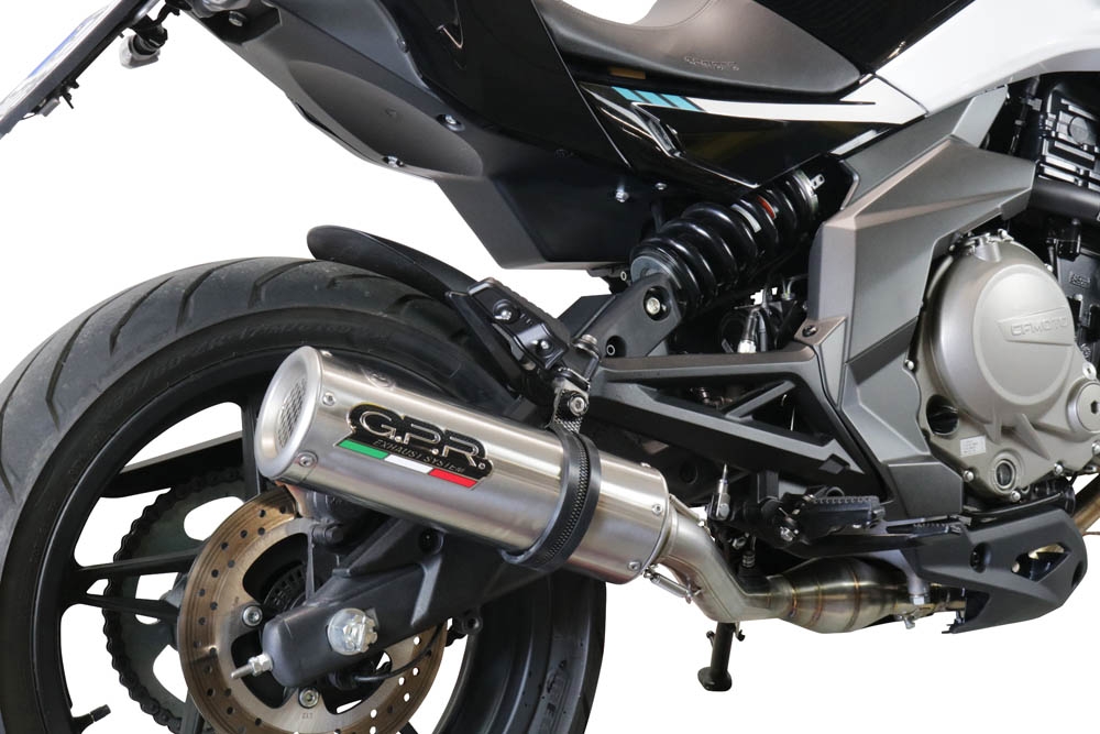 Escape compatível com Cf Moto 400 NK 2019-2020, M3 Inox , Escape legal, homologado, silenciador com catalisador, db killer removível e tubo de ligação específico 