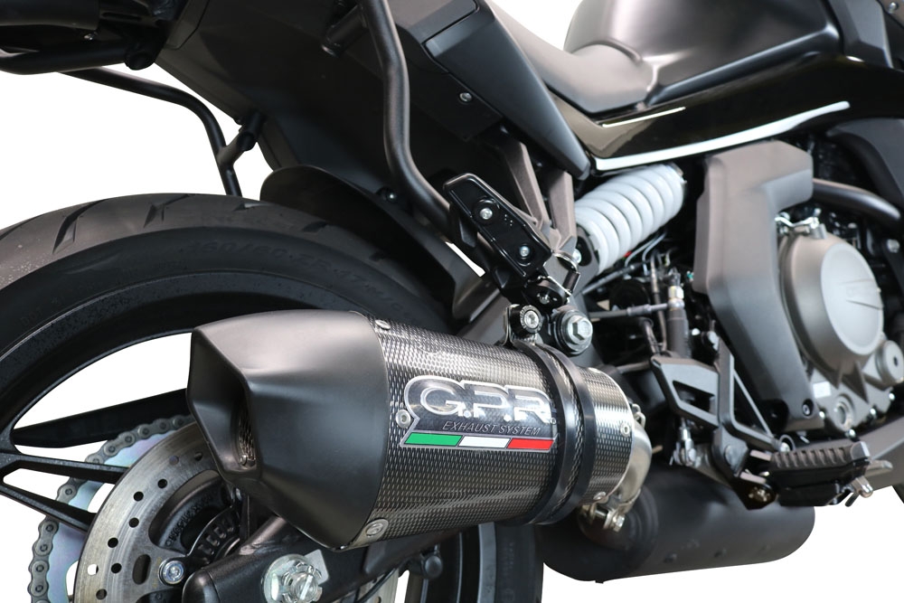 GPR escape compatível com  Cf Moto 650 Gt 2022-2024, New Grand Prix Evo Poppy, Escape legal, homologado, silenciador com db killer removível e tubo de ligação específico 