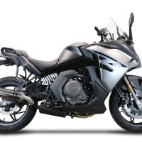 Escape compatível com Cf Moto 650 Gt 2022-2024, M3 Poppy , Escape legal, homologado, silenciador com db killer removível e tubo de ligação específico 