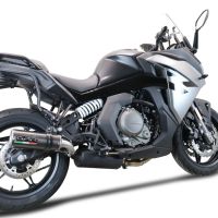Escape compatível com Cf Moto 650 Gt 2022-2024, M3 Poppy , Escape legal, homologado, silenciador com db killer removível e tubo de ligação específico 