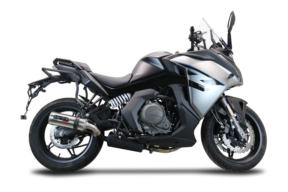 Escape compatível com Cf Moto 650 Gt 2022-2024, M3 Inox , Escape legal, homologado, silenciador com db killer removível e tubo de ligação específico 