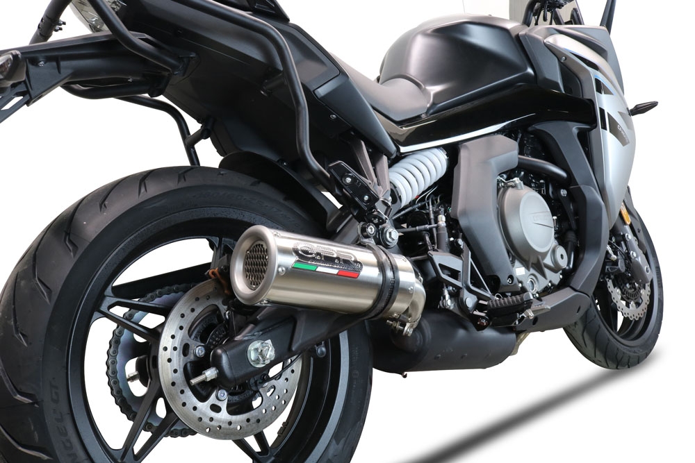 Escape compatível com Cf Moto 650 Gt 2022-2024, M3 Inox , Escape legal, homologado, silenciador com db killer removível e tubo de ligação específico 