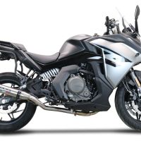 GPR escape compatível com  Cf Moto 650 Gt 2022-2024, Deeptone Inox, Escapamento Racing, silenciador com conexão específica e db killer removível 