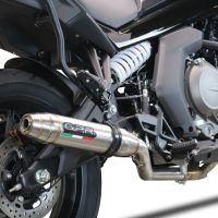 GPR escape compatível com  Cf Moto 650 Gt 2022-2024, Deeptone Inox, Escapamento Racing, silenciador com conexão específica e db killer removível 