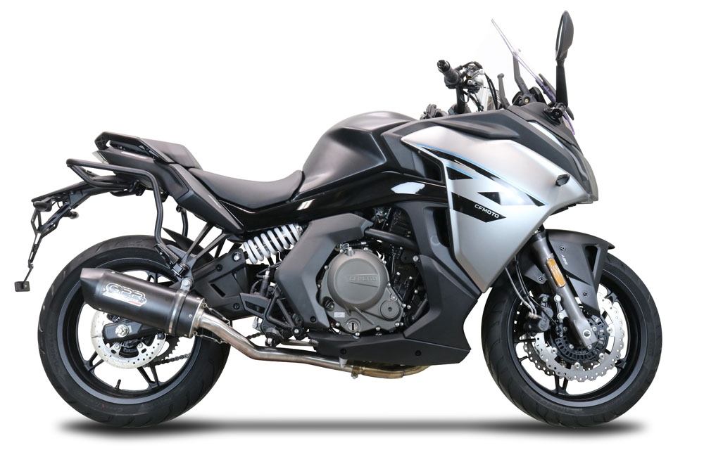 Escape compatível com Cf Moto 650 Gt 2022-2024, Furore Nero, Escapamento Racing, silenciador com conexão específica e db killer removível 