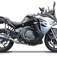 Escape compatível com Cf Moto 650 Gt 2022-2024, Furore Nero, Escapamento Racing, silenciador com conexão específica e db killer removível 