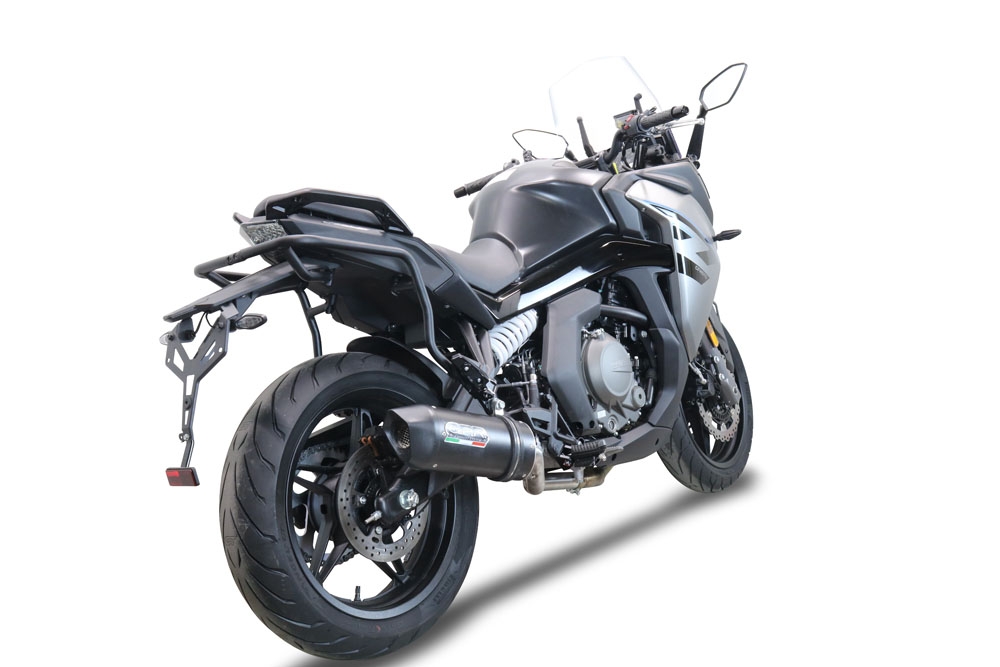 Escape compatível com Cf Moto 650 Gt 2022-2024, Furore Nero, Escapamento Racing, silenciador com conexão específica e db killer removível 