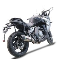 GPR escape compatível com  Cf Moto 650 Gt 2022-2024, New Grand Prix Evo Titanium, Escapamento Racing, silenciador com conexão específica e db killer removível 