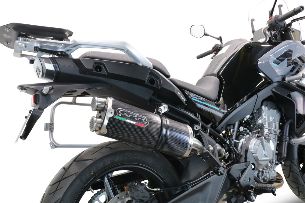 Escape compatível com Cf Moto 800 Mt Touring 2022-2024, Dual Poppy, Escape legal, homologado, silenciador com db killer removível e tubo de ligação específico 