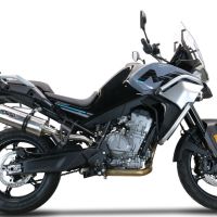 Escape compatível com Cf Moto 800 Mt Touring 2022-2024, Dual Titanium, Escape legal, homologado, silenciador com db killer removível e tubo de ligação específico 