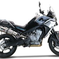 GPR escape compatível com  Cf Moto 800 Mt Touring 2022-2024, New Grand Prix Evo Titanium, Escape legal, homologado, silenciador com db killer removível e tubo de ligação específico 