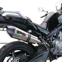 GPR escape compatível com  Cf Moto 800 Mt Touring 2022-2024, New Grand Prix Evo Titanium, Escape legal, homologado, silenciador com db killer removível e tubo de ligação específico 