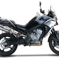 Escape compatível com Cf Moto 800 Mt Sport 2025-2026, Satinox , Escape legal, homologado, silenciador com db killer removível e tubo de ligação específico 