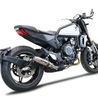 Escape compatível com Cf Moto 700 CL-X Adv 2022-2024, Deeptone Inox, Escape legal, homologado, silenciador com db killer removível e tubo de ligação específico 