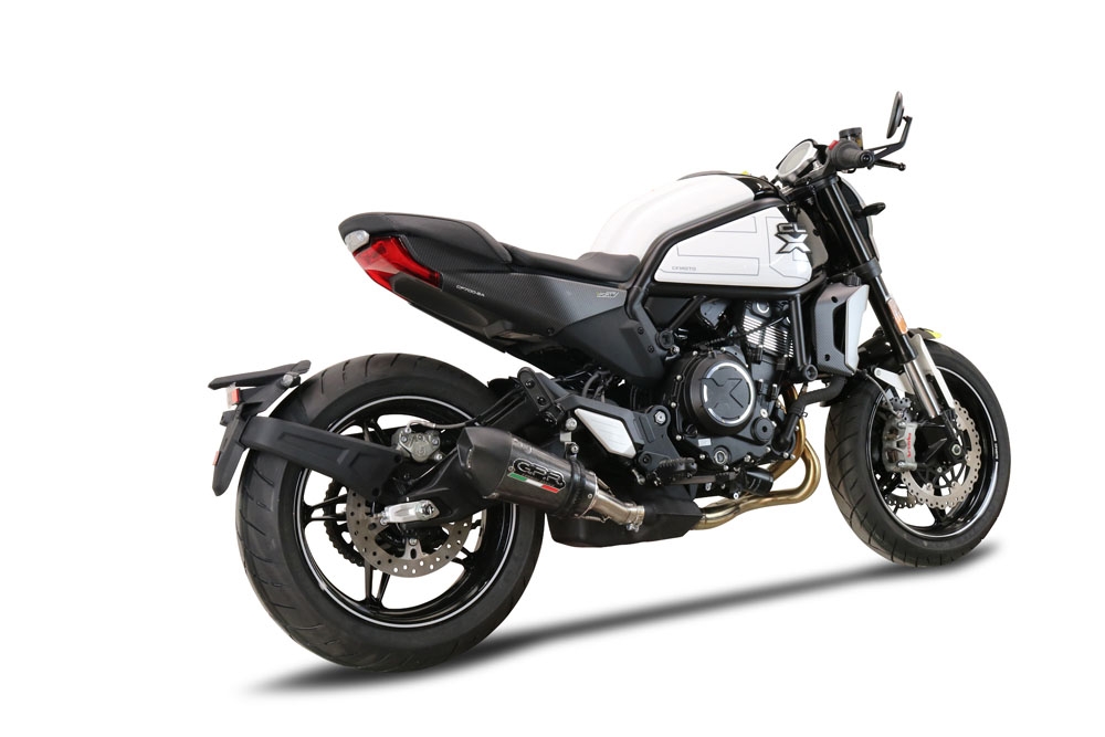 GPR escape compatível com  Cf Moto 700 CL-X Adv 2022-2024, New Grand Prix Evo Poppy, Escape legal, homologado, silenciador com db killer removível e tubo de ligação específico 