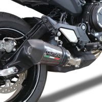 GPR escape compatível com  Cf Moto 700 CL-X Adv 2022-2024, New Grand Prix Evo Poppy, Escape legal, homologado, silenciador com db killer removível e tubo de ligação específico 
