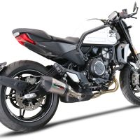 GPR escape compatível com  Cf Moto 700 CL-X Heritage  2022-2024, New Grand Prix Evo Titanium, Escape legal, homologado, silenciador com db killer removível e tubo de ligação específico 