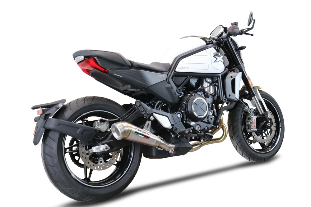 Escape compatível com Cf Moto 700 CL-X Sport 2022-2024, Powercone Evo, Escape legal, homologado, silenciador com db killer removível e tubo de ligação específico 