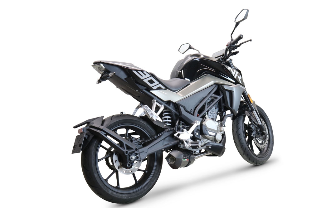 GPR escape compatível com  Cf Moto 300 NK 2022-2024, New Grand Prix Evo Poppy, Sistema homologado com catalisador linha completa, silencioso mais coletor 