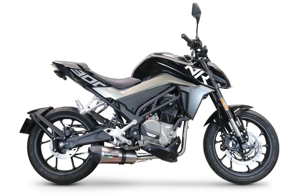 GPR escape compatível com  Cf Moto 300 NK 2022-2024, New Grand Prix Evo Titanium, Escape racing linha completa, silencioso mais coletor com dbkiller, não homologado  