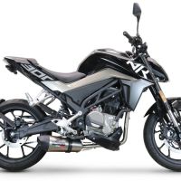 GPR escape compatível com  Cf Moto 300 NK 2022-2024, New Grand Prix Evo Titanium, Escape racing linha completa, silencioso mais coletor com dbkiller, não homologado  