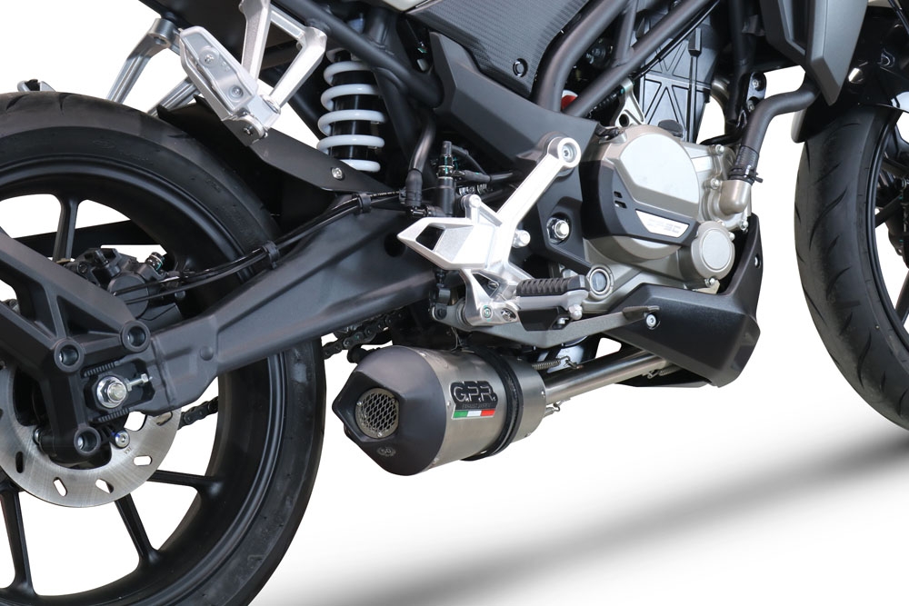 GPR escape compatível com  Cf Moto 300 NK 2022-2024, New Grand Prix Evo Titanium, Escape racing linha completa, silencioso mais coletor com dbkiller, não homologado  