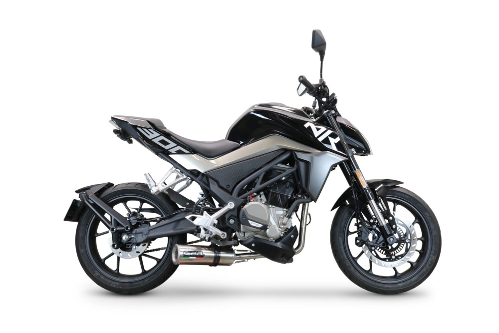 Escape compatível com Cf Moto 300 NK 2022-2024, M3 Inox , Sistema homologado com catalisador linha completa, silencioso mais coletor 