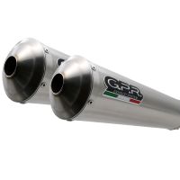 GPR escape compatível com  Yamaha MT-01 2005-2011, Inox Tondo, Par de silenciosos de escape homologadas, com db killer removível e tubos de ligação específicos 